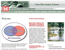 Tablet Screenshot of corpsriskanalysisgateway.us